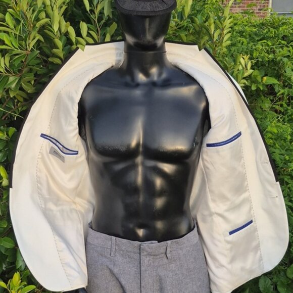 Kenneth Cole Reaction Men's White and Black Formal Sport Coat/Tuxedo Jacket - Picture 15 of 17